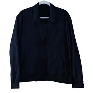 Jos A Bank 1905 Size L Tailored Fit Navy Blue Jacket Windbreaker Mixed Material